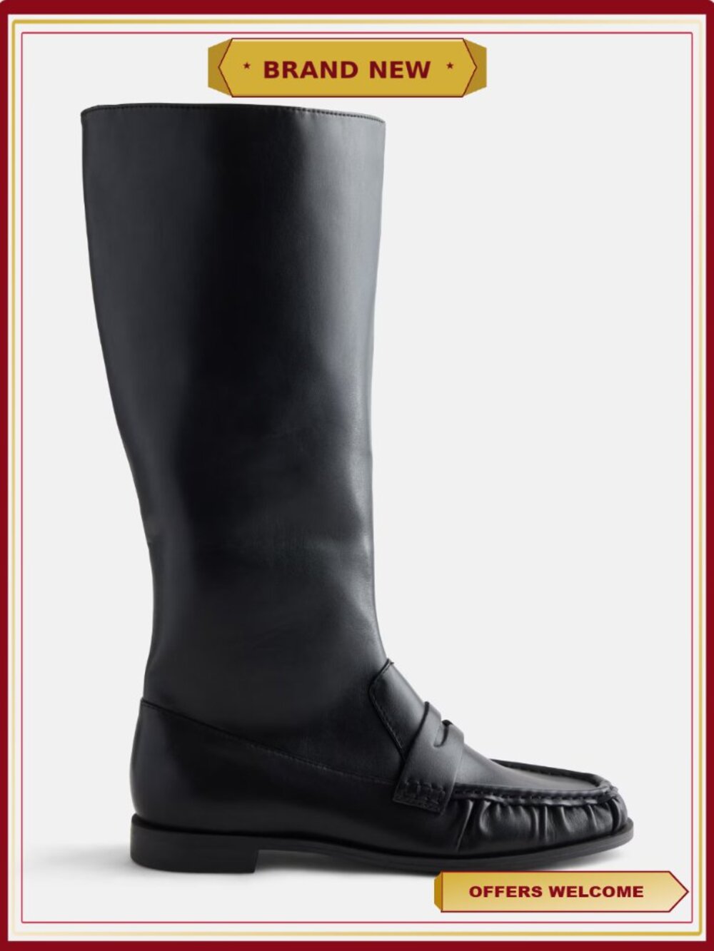 Women's Loafer Boot with Low Stacked Heel